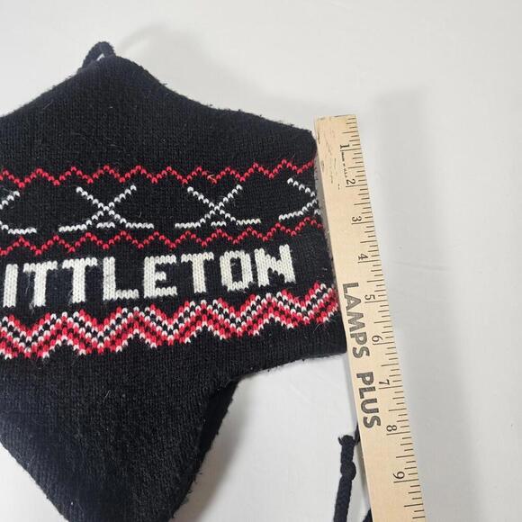 Vintage Wool Littleton Hat Ski Beanie Hat Tassle Colorado Rockies Black - Picture 4 of 5